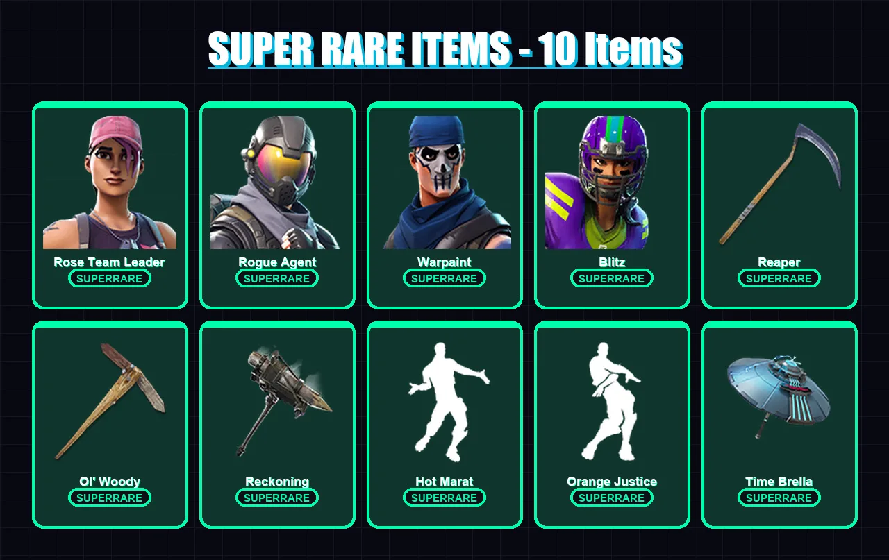 [PC/PSN] | Rose Team Leader | Rogue Agent | Warpaint | Blitz | The Foundation | 117 skin | 120 pickaxe | 131 emote | 117 glider | Lv1606