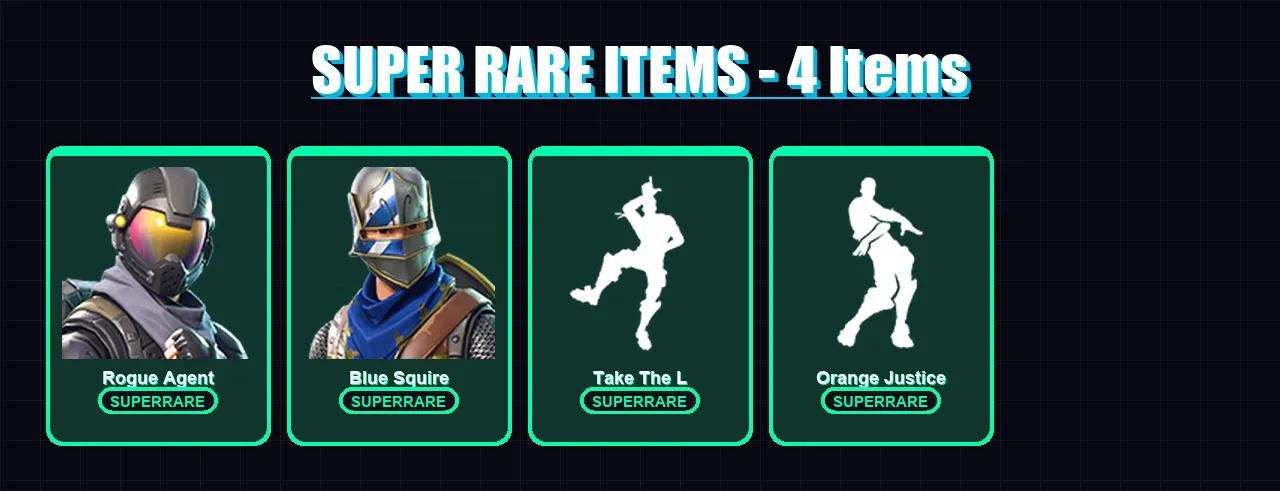[PC/PSN] | Rogue Agent | Blue Squire | Era | Carbide | Rian | 19 skin | 16 pickaxe | 18 emote | 18 glider | Lv230