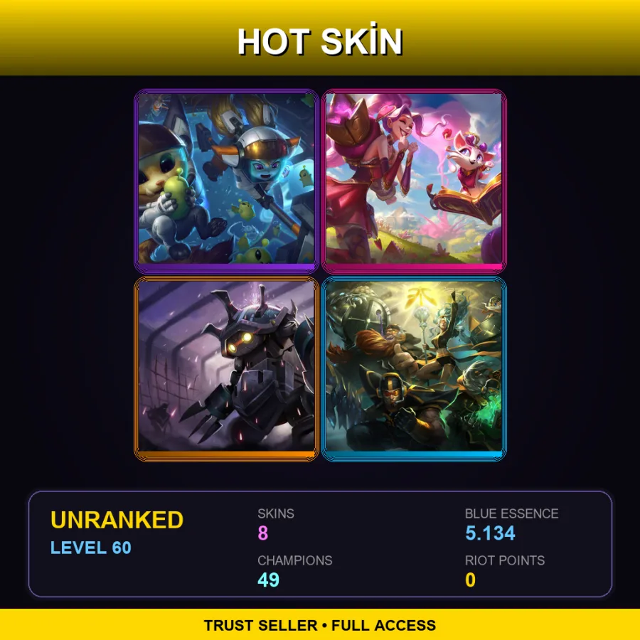 LAN | Lv60 | Unranked | 8 Skin | 49 Champ