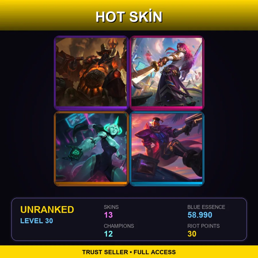 EUW | Lv30 | Unranked | 13 Skin | 12 Champ with Kai'Sa