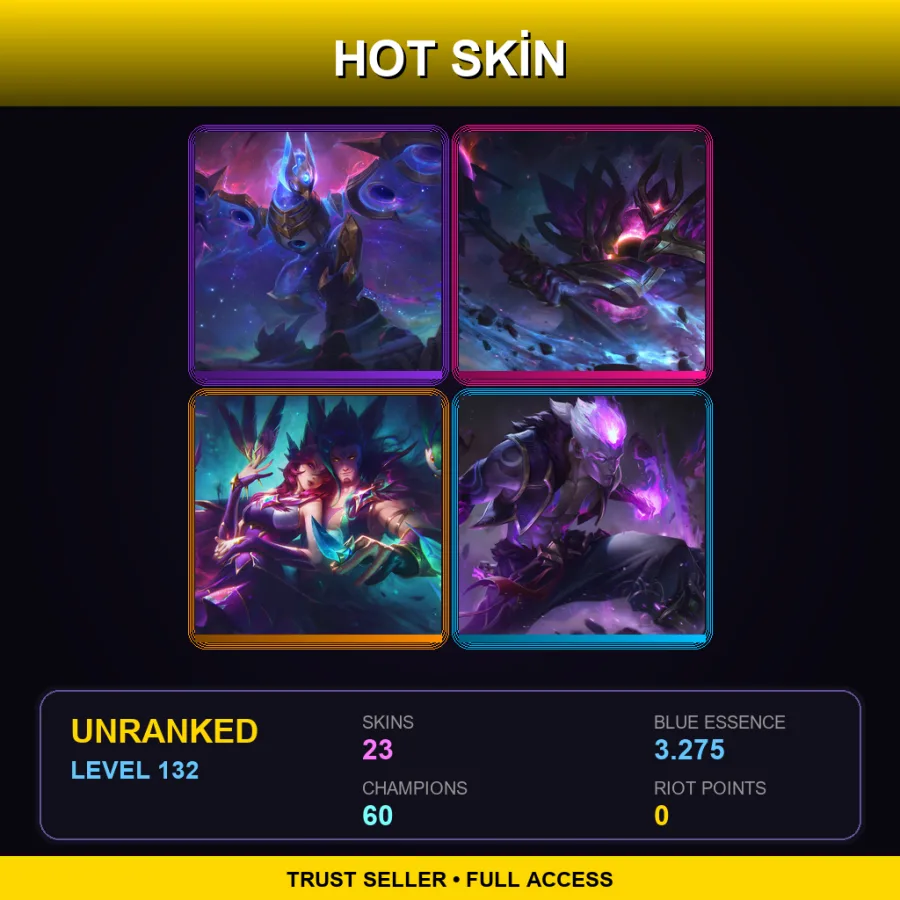 LAN | Lv132 | Unranked | 23 Skin | 60 Champ