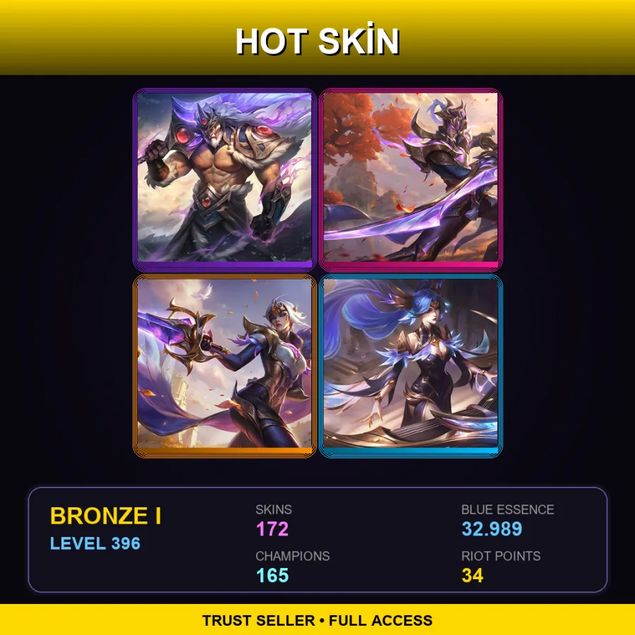 BR | Lv396 | Bronze I | 172 Skin | 165 Champ