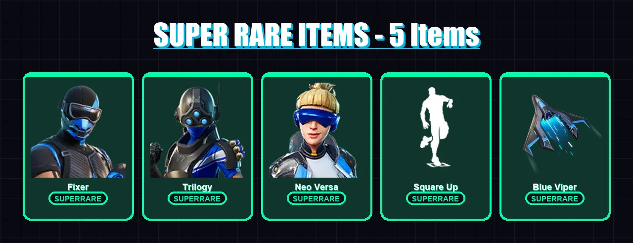 [PC/XBOX/PSN] | Fixer | Trilogy | Neo Versa | Menace | Fade | 56 skin | 62 pickaxe | 70 emote | 63 glider | Lv1238