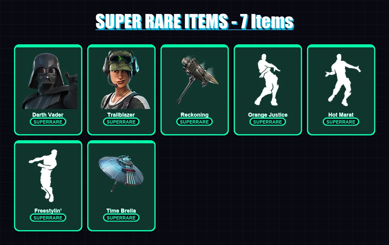 [PC] | Darth Vader | Trailblazer | Snap | Spectra Knight | Paradigm (Reality-659) | 94 skin | 85 pickaxe | 104 emote | 74 glider | Lv995