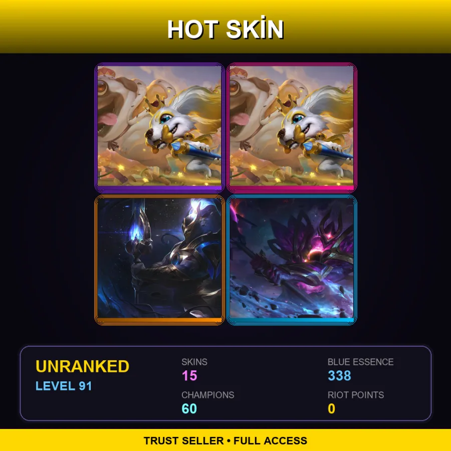 LAS | Lv91 | Unranked | 15 Skin | 60 Champ