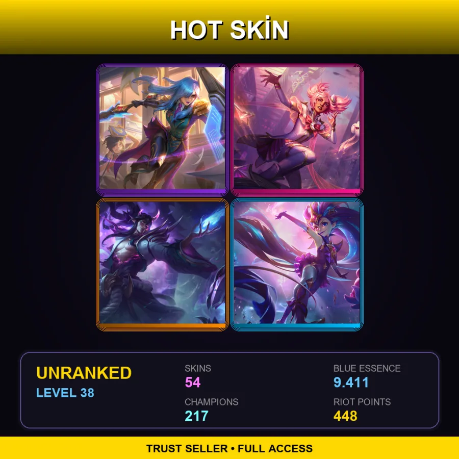 VN | Lv38 | Unranked | 54 Skin | 217 Champ
