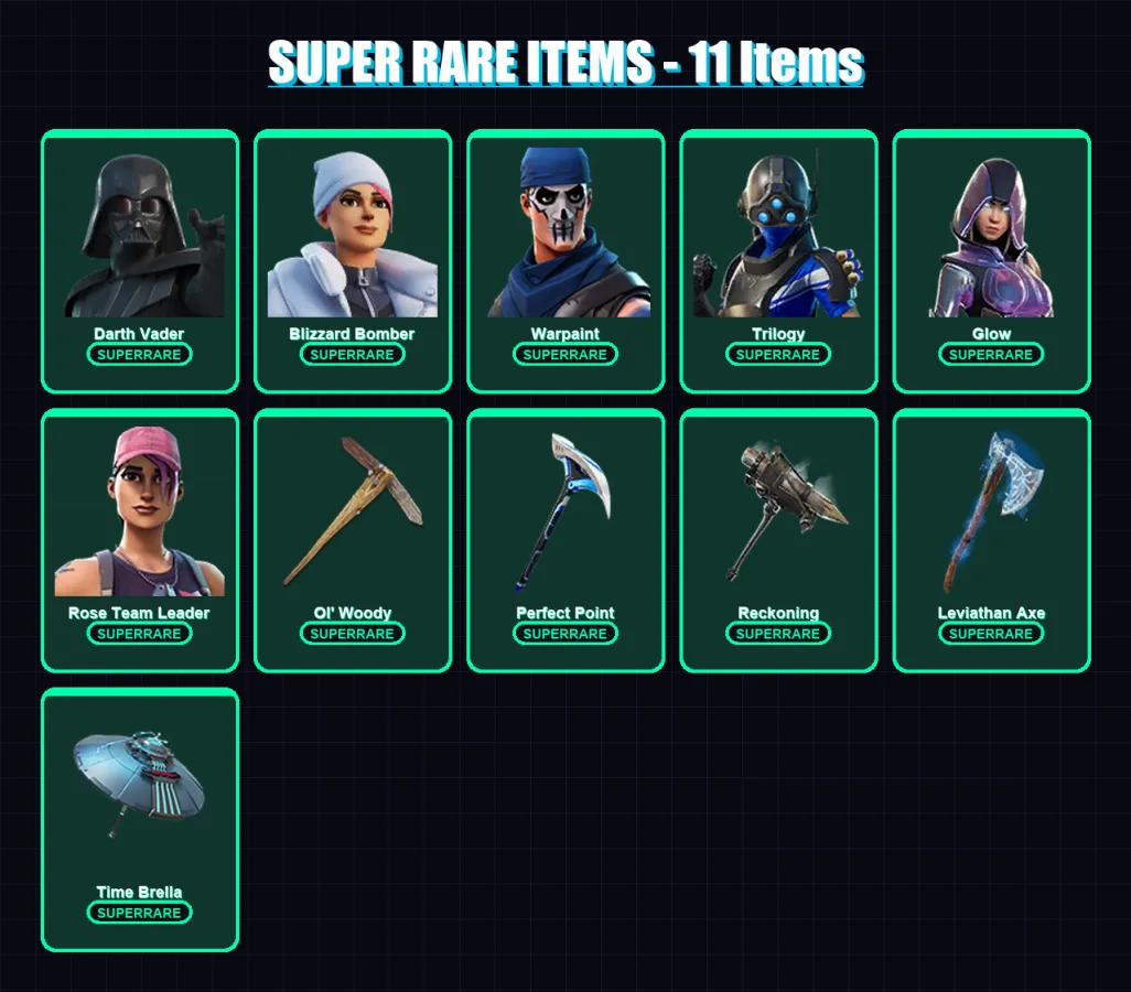 [PC] | Darth Vader | Blizzard Bomber | Warpaint | Trilogy | Glow | 276 skin | 279 pickaxe | 249 emote | 177 glider | Lv2011