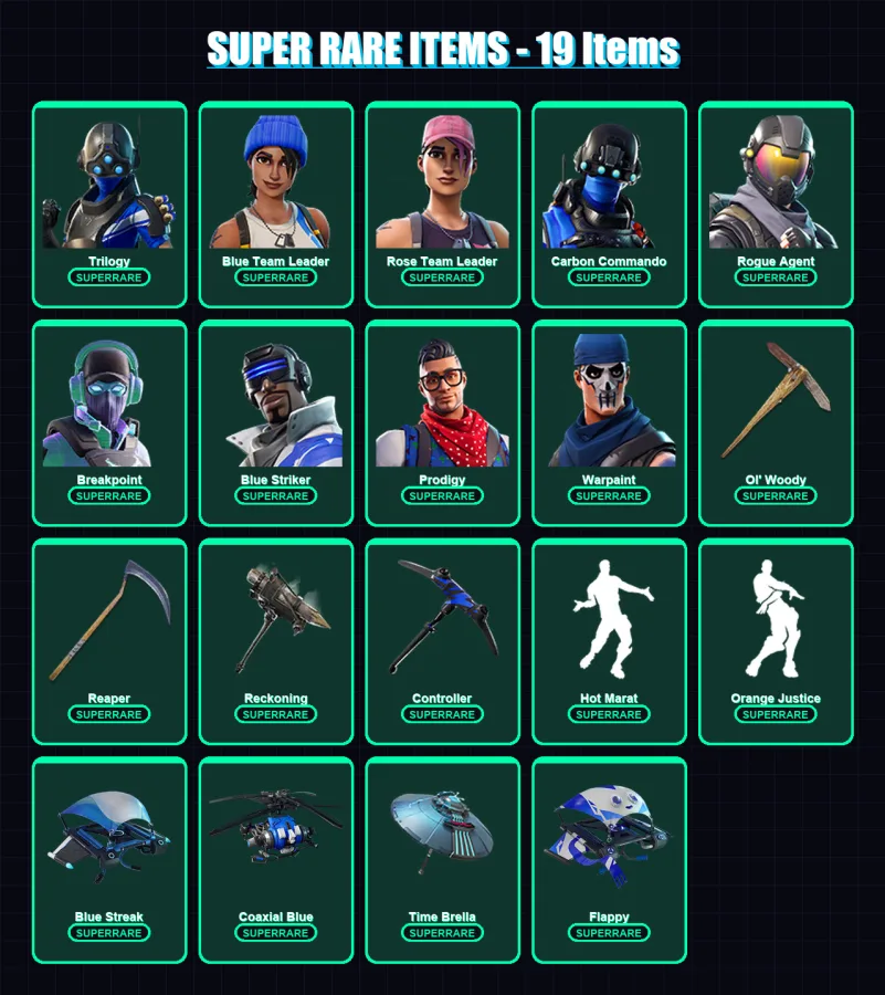 [PC/XBOX/PSN] | Trilogy | Blue Team Leader | Rose Team Leader | 127 skin | Lv2024 — Fortnite account