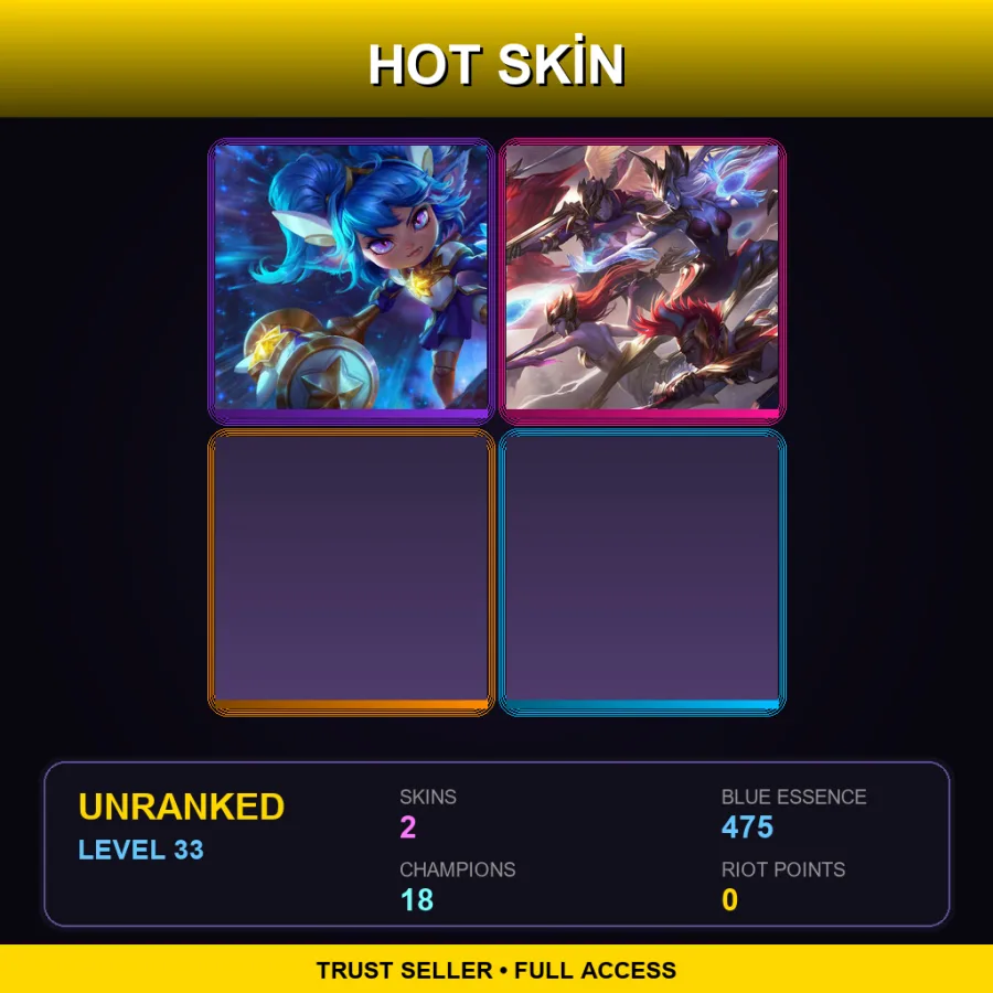 TR | Lv33 | Unranked | 2 Skin | 18 Champ