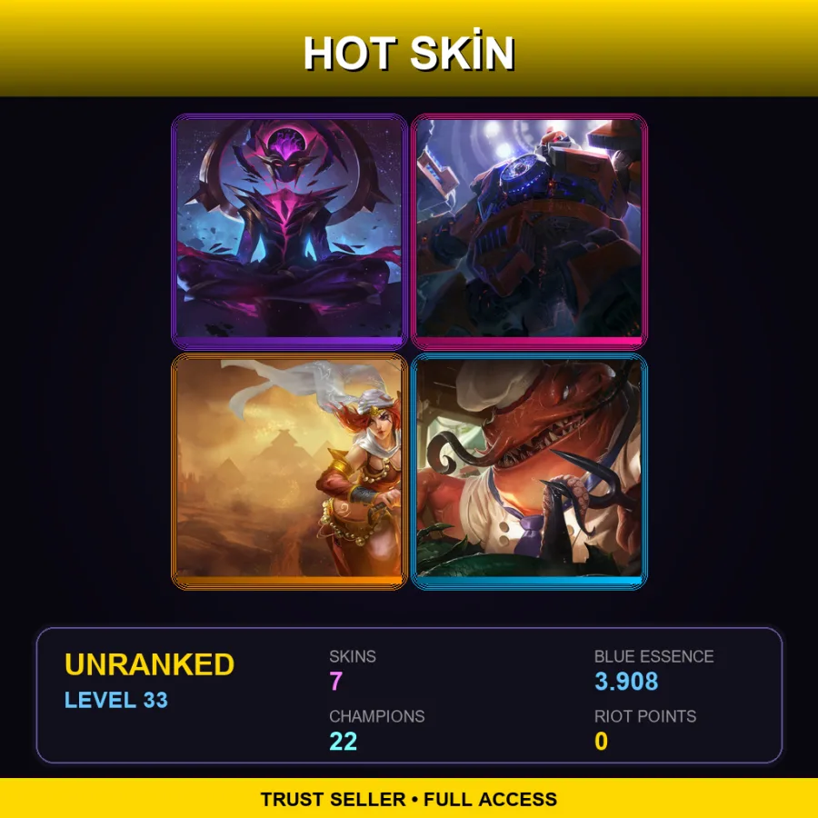 VN | Lv33 | Unranked | 7 Skin | 22 Champ