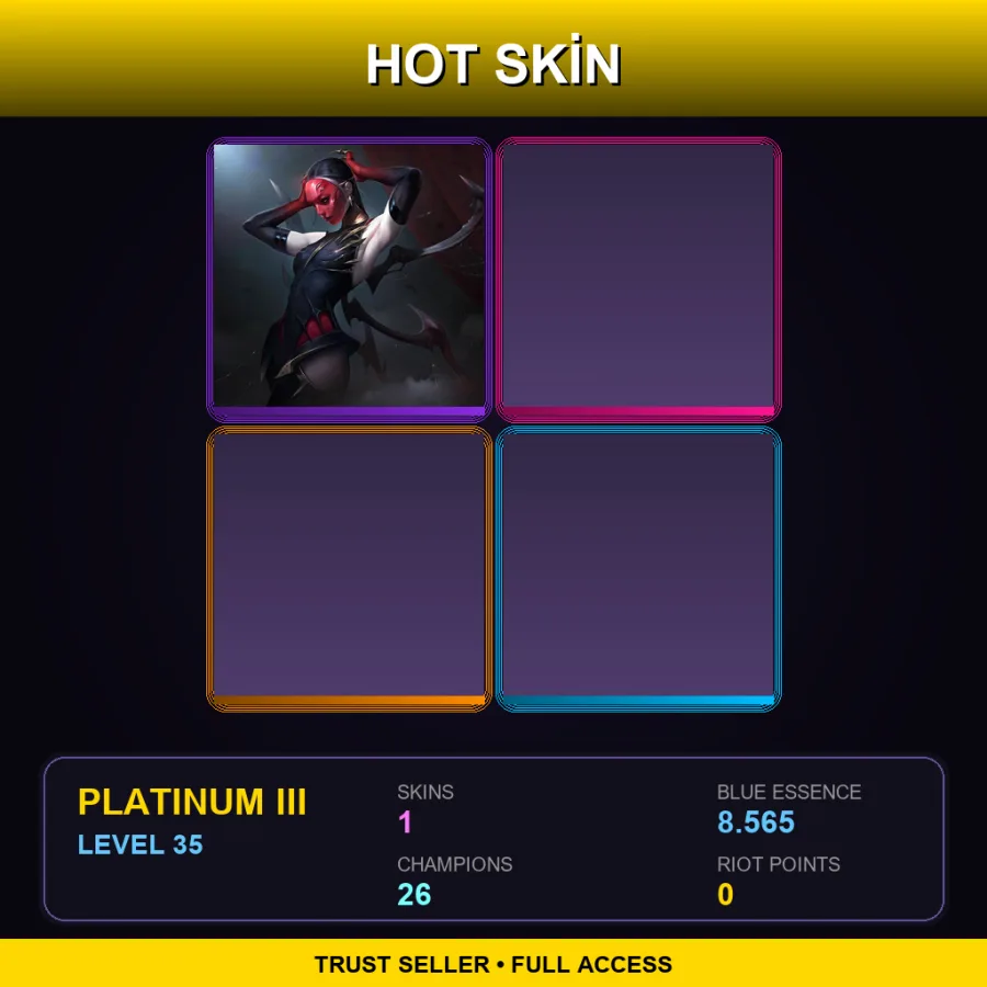 BR | Lv35 | Platinum III | 1 Skin | 26 Champ — LoL account