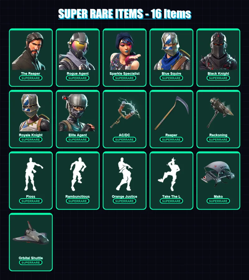 [PC/XBOX/PSN] | OG Skull Trooper | The Reaper | Rogue Agent | Sparkle Specialist | Blue Squire | 81 skin | 73 pickaxe | 87 emote | 74 glider | Lv712