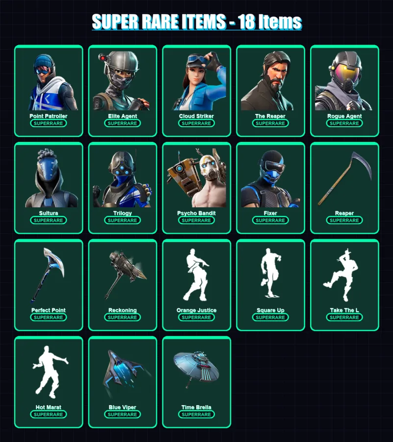 [PS4/PS5/XBOX/PC] | Point Patroller | Elite Agent | Cloud Striker | 126 skin | Lv1874