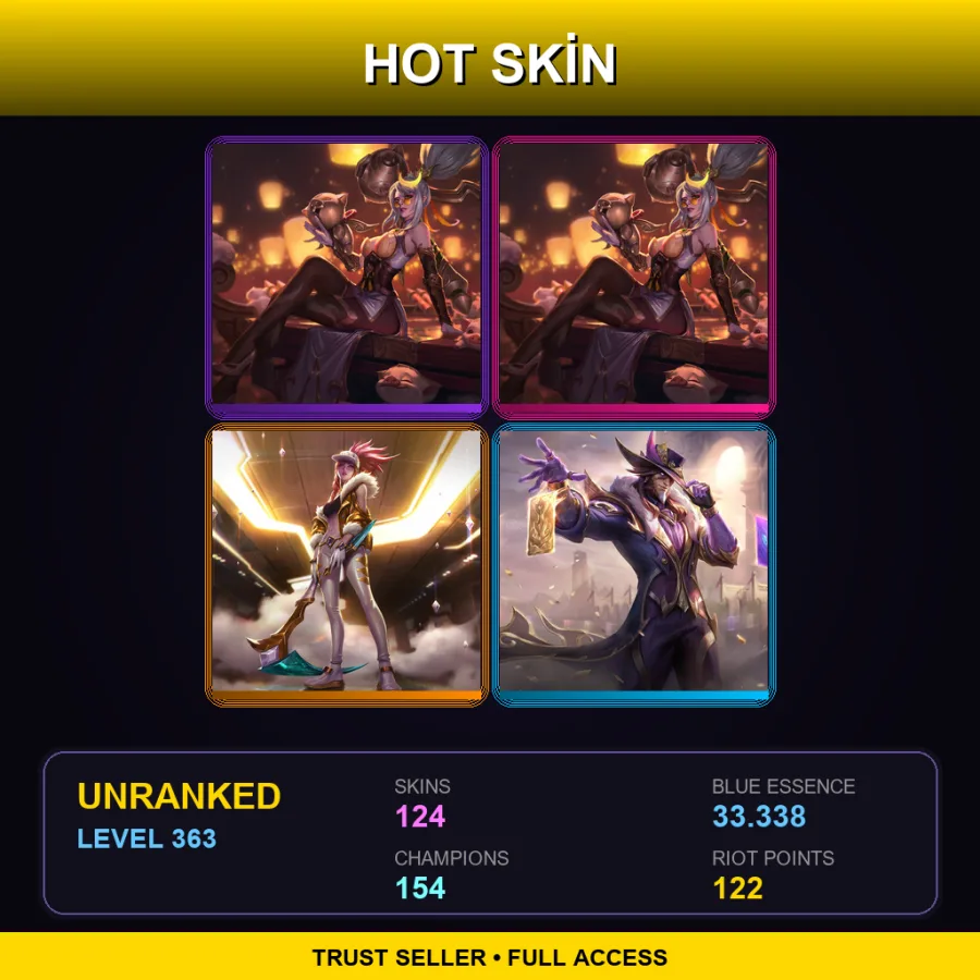 BR | Lv363 | Unranked | 124 Skin | 154 Champ