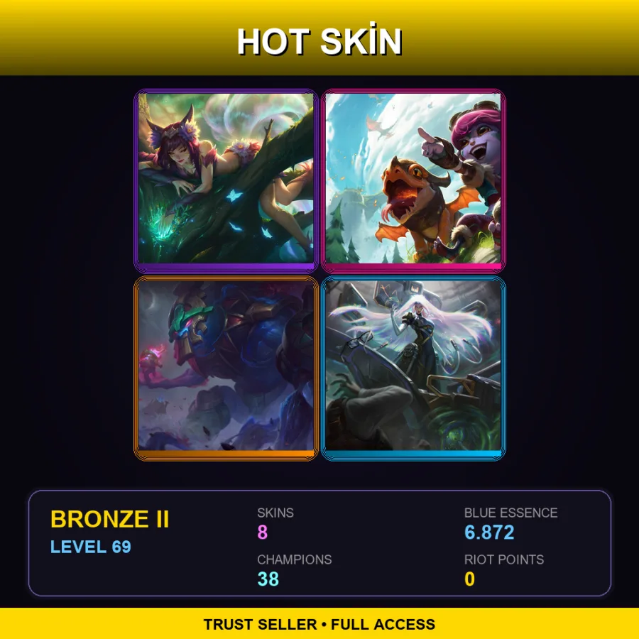 LAN | Lv69 | Bronze II | 8 Skin | 38 Champ