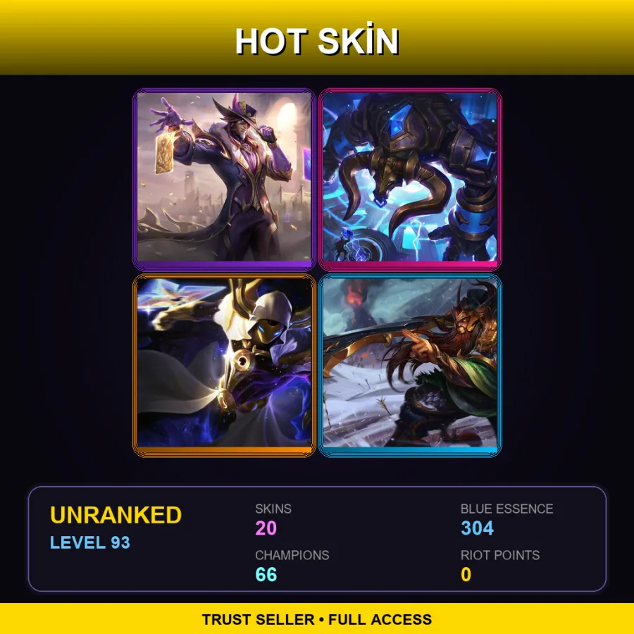 SG | Lv93 | Unranked | 20 Skin | 66 Champ