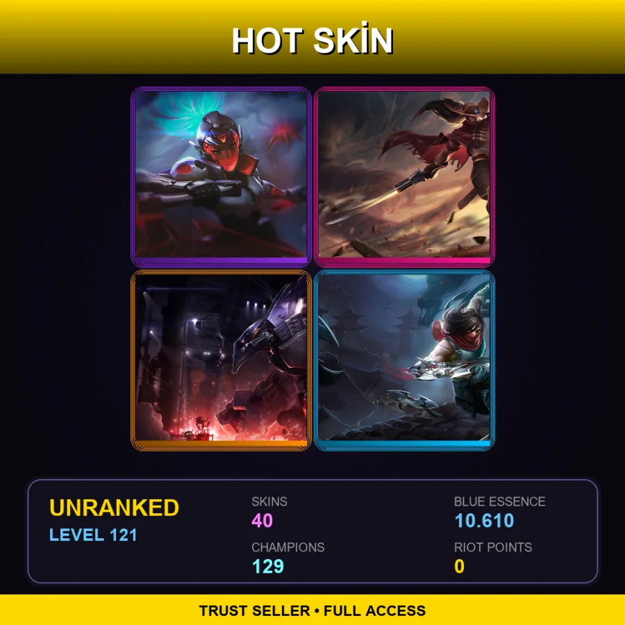 VN | Lv121 | Unranked | 40 Skin | 129 Champ