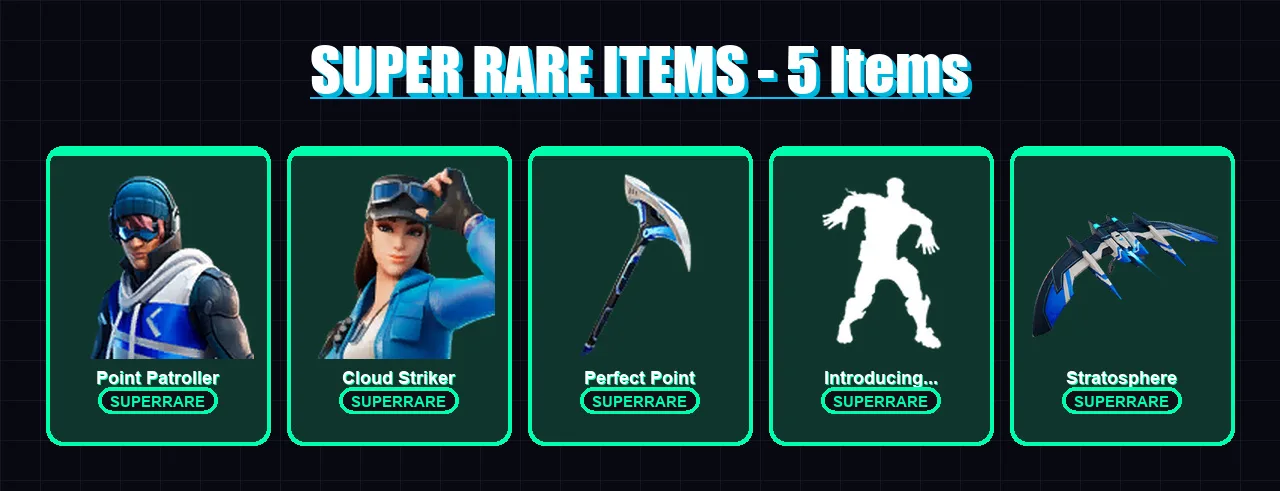 [PS4/PS5/XBOX/PC] | Point Patroller | Cloud Striker | Mandalorian | Predator | Nezumi | 63 skin | 93 pickaxe | 55 emote | 80 glider | Lv977