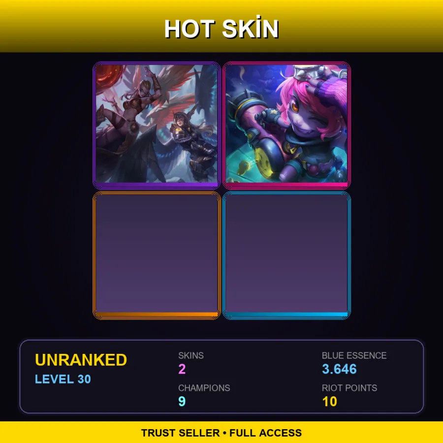 LAS | Lv30 | Unranked | 2 Skin | 9 Champ
