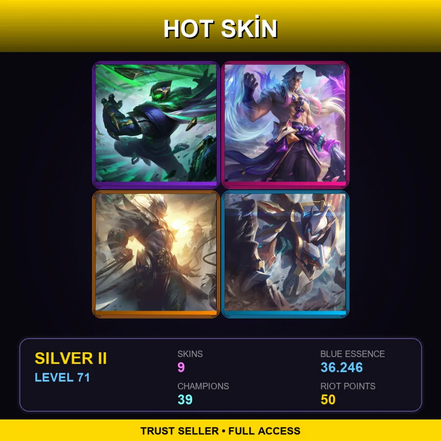 BR | Lv71 | Silver II | 9 Skin | 39 Champ