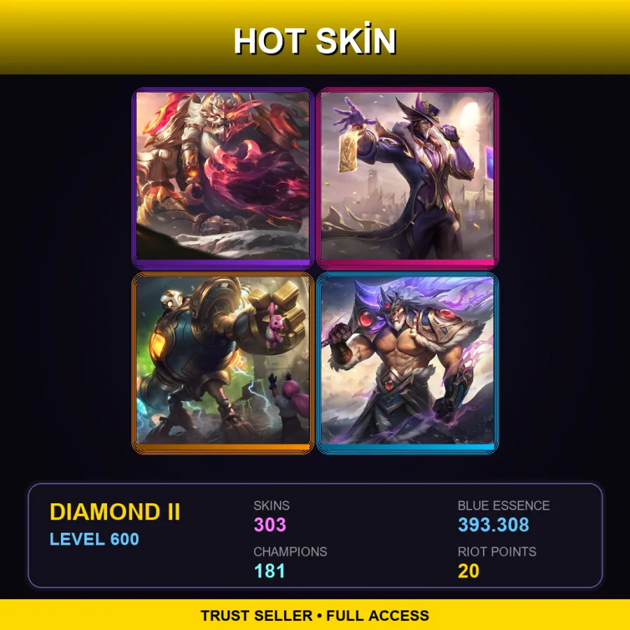 LAN | Lv600 | Diamond II | 303 Skin | 181 Champ