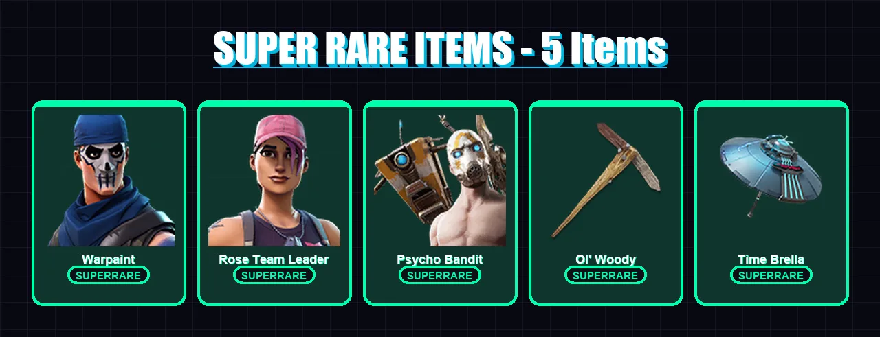 [PS4/PS5/XBOX/PC] | Warpaint | Rose Team Leader | Psycho Bandit | The Scientist | Deadpool | 109 skin | 150 pickaxe | 141 emote | 139 glider | Lv264