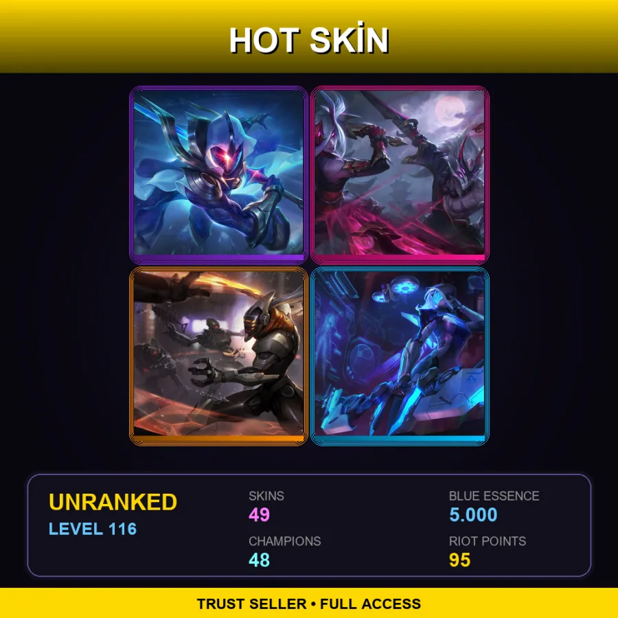LAN | Lv116 | Unranked | 49 Skin | 48 Champ — Augmented Singed