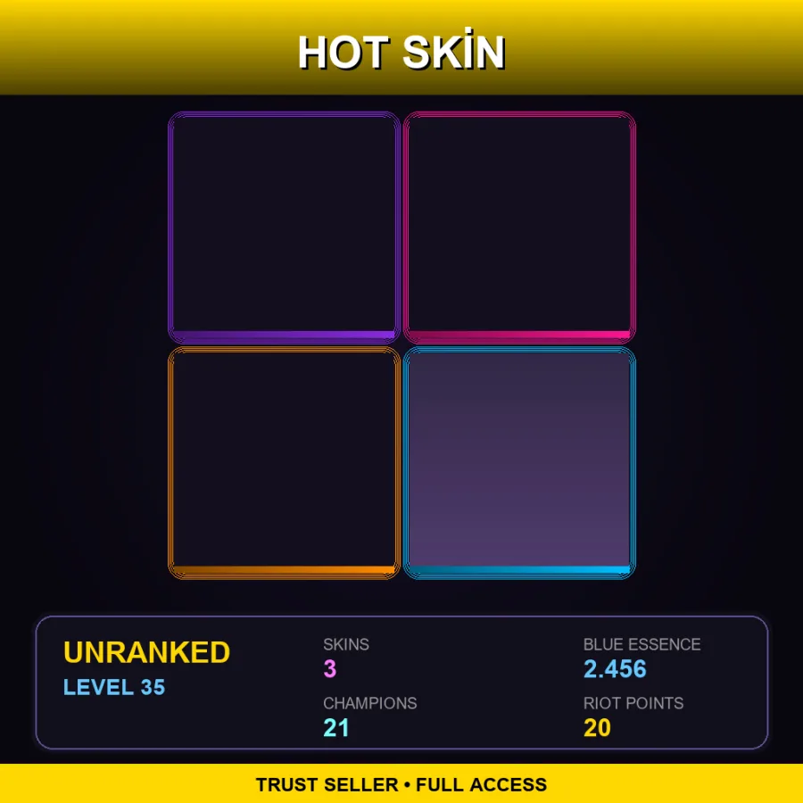 EUW | Lv35 | Unranked | 3 Skin | 21 Champ