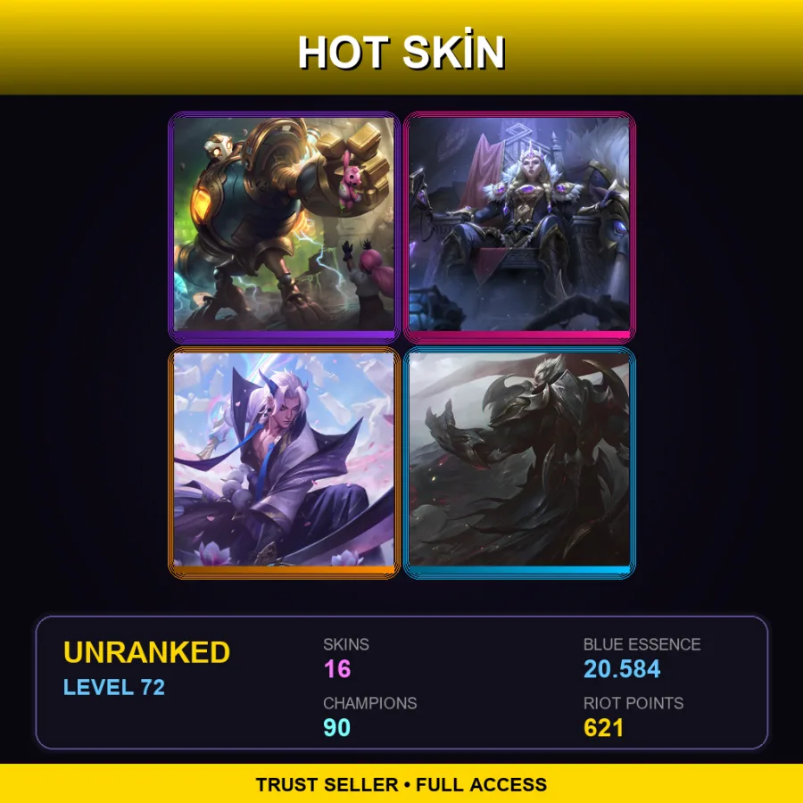 EUW | Lv72 | Unranked | 16 Skin | 90 Champ — Spirit Blossom Yone