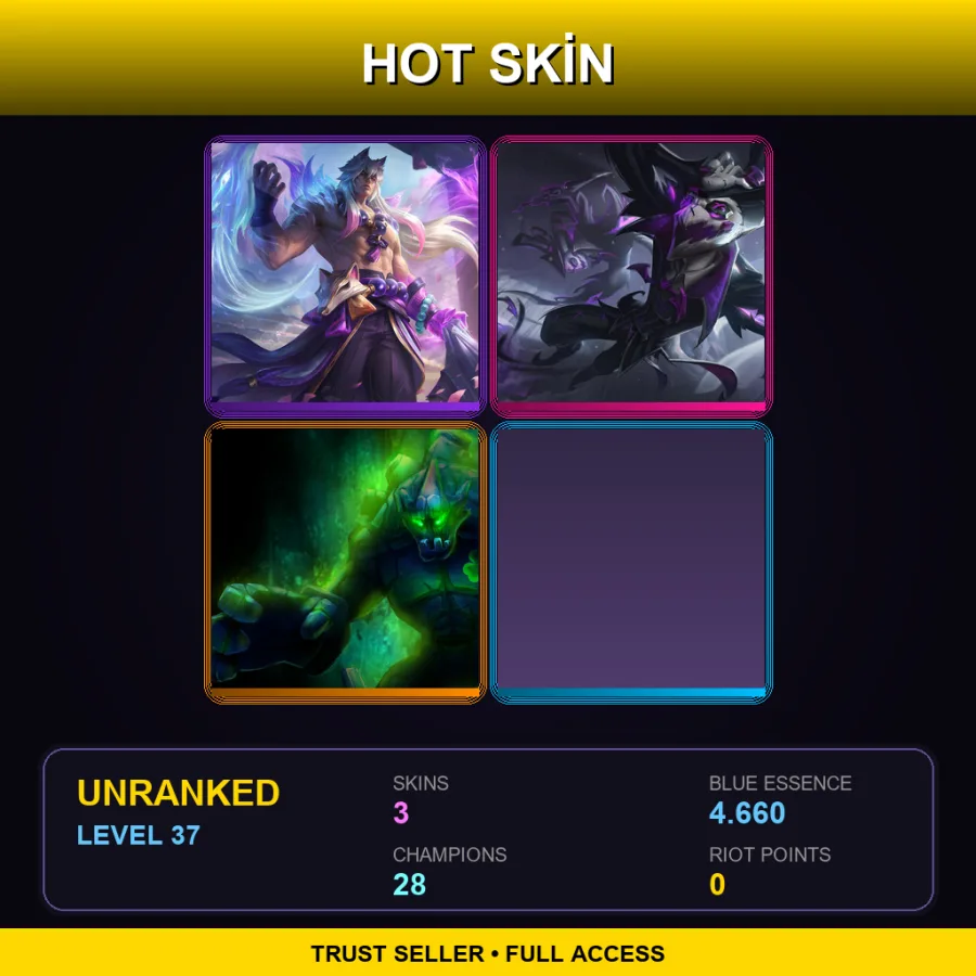 LAS | Lv37 | Unranked | 3 Skin | 28 Champ