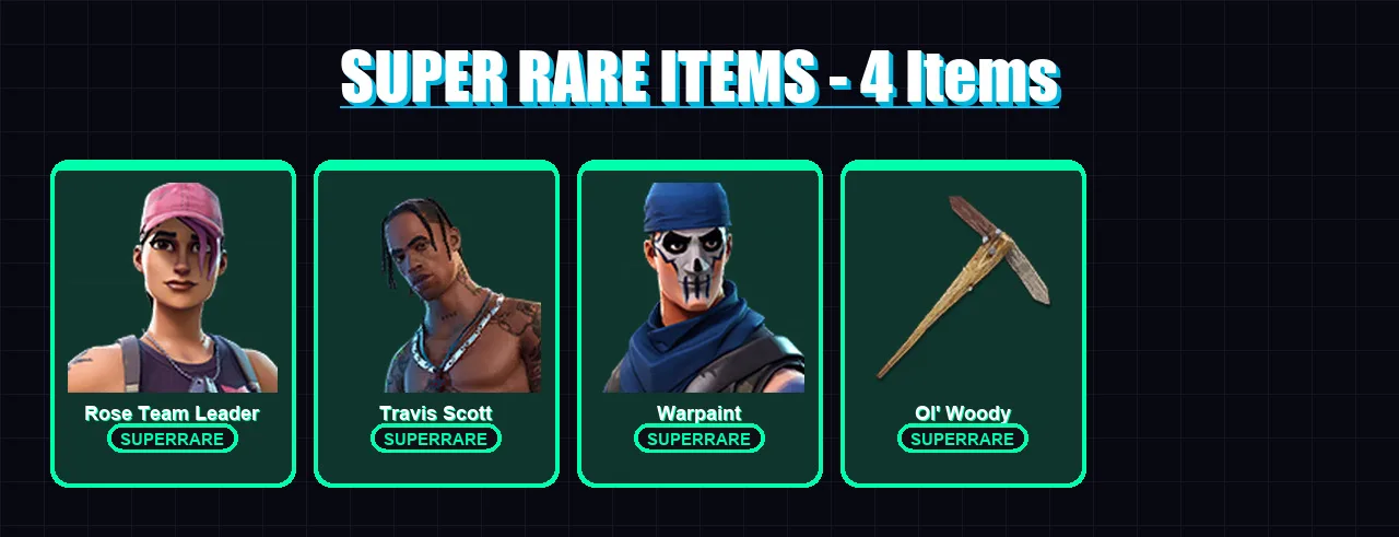 [PC/PSN] | Rose Team Leader | Travis Scott | Warpaint | Blackheart | Lynx | 100 skin | 96 pickaxe | 82 emote | 70 glider | Lv872 — Fortnite account