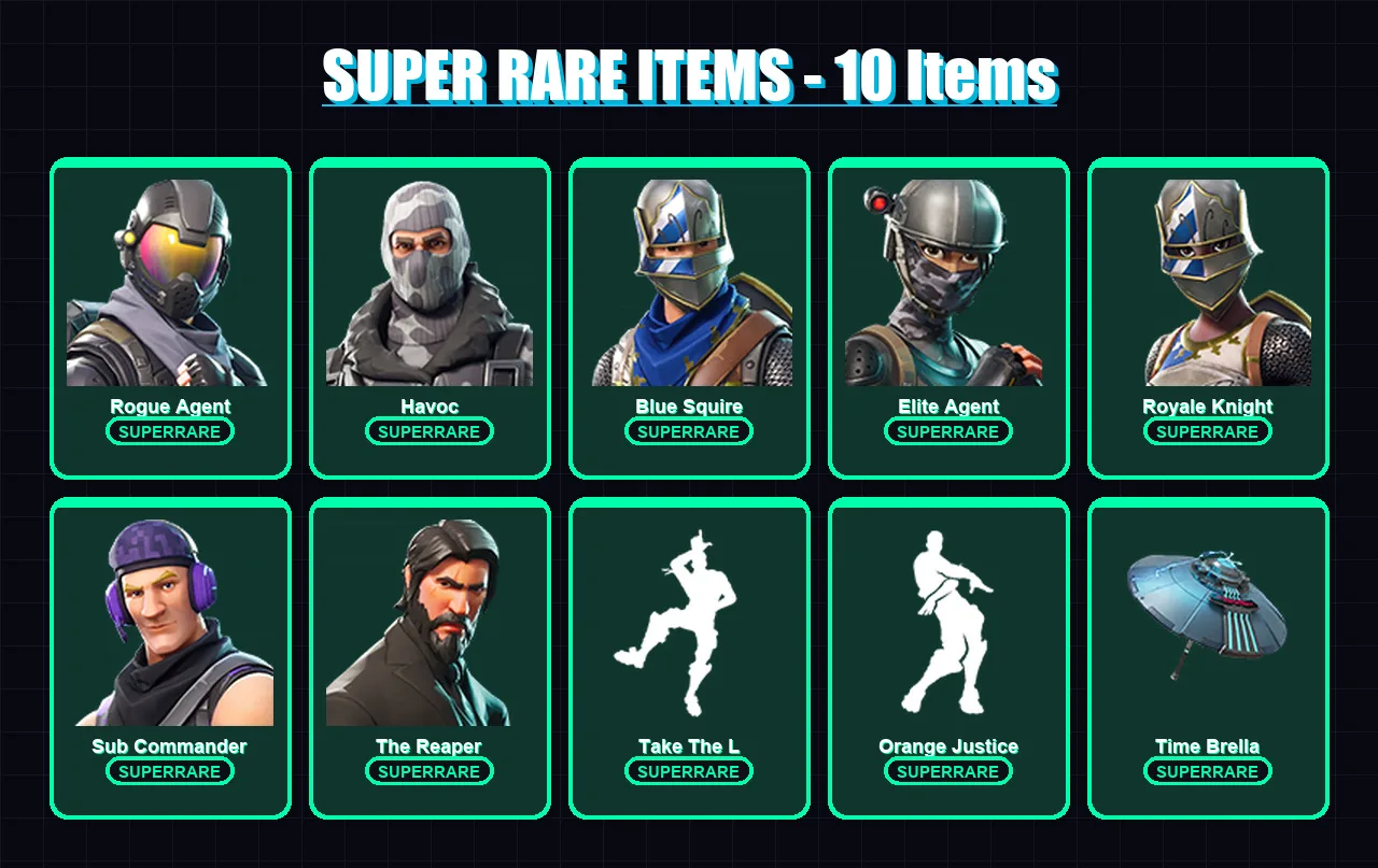 [PC/XBOX/PSN] | Rogue Agent | Havoc | Blue Squire | Elite Agent | Royale Knight | 15 skin | 17 pickaxe | 36 emote | 33 glider | Lv429
