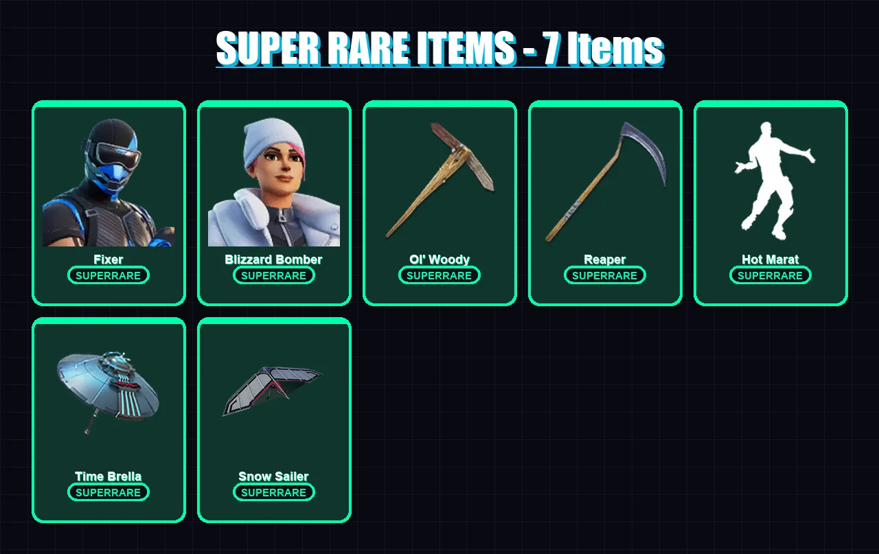 [PS4/PS5/PC] | Fixer | Blizzard Bomber | Blackheart | Kado Thorne | Paradigm (Reality-659) | 146 skin | 149 pickaxe | 96 emote | 95 glider | Lv1296 — Fortnite account