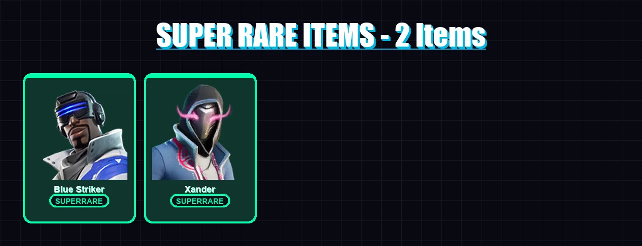 [PC/XBOX/PSN] | Blue Striker | Xander | Rox | Hybrid | Spire Assassin | 51 skin | 57 pickaxe | 62 emote | 59 glider | Lv1119