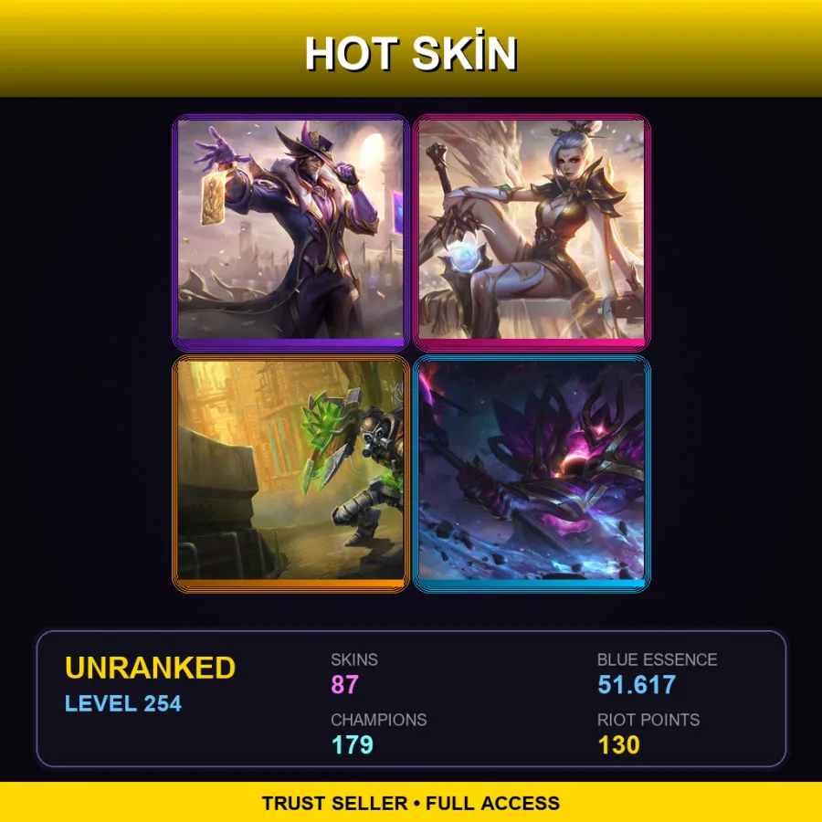 BR | Lv254 | Unranked | 87 Skin | 179 Champ