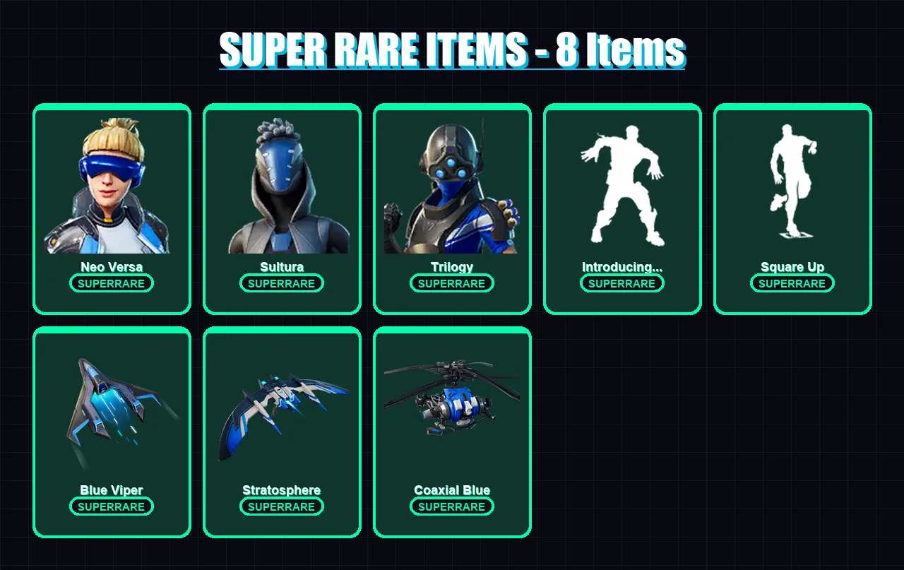 [PS4/PS5/XBOX/PC] | Neo Versa | Sultura | Trilogy | Midas | Deadpool | 13 skin | 21 pickaxe | 19 emote | 29 glider | Lv403 — Fortnite account
