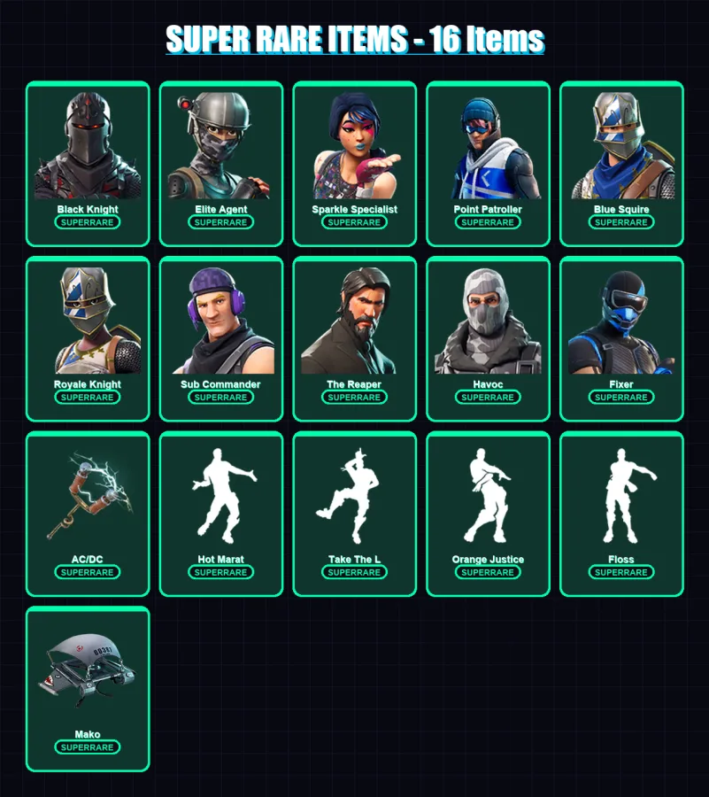 [PS4/PS5/XBOX/PC] | Black Knight | Elite Agent | Sparkle Specialist | 66 skin | Lv1590