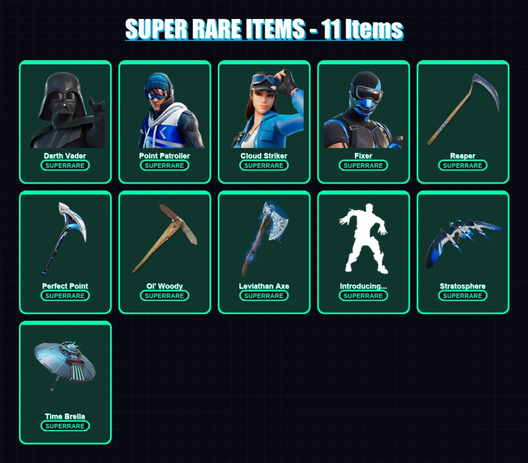 [PC/XBOX] | Darth Vader | Point Patroller | Cloud Striker | Fixer | Nezumi | 281 skin | 259 pickaxe | 209 emote | 165 glider | Lv2742 — Fortnite account