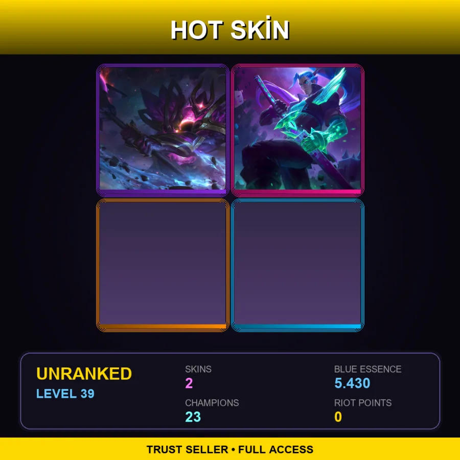 LAN | Lv39 | Unranked | 2 Skin | 23 Champ