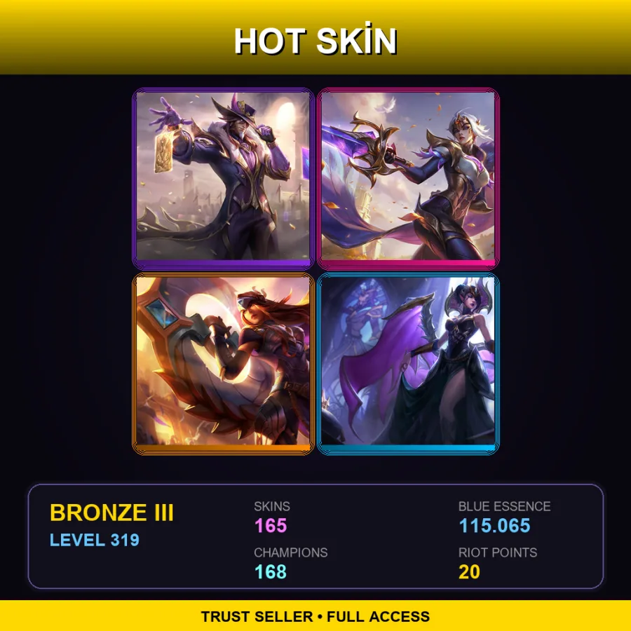 SG | Lv319 | Bronze III | 165 Skin | 168 Champ