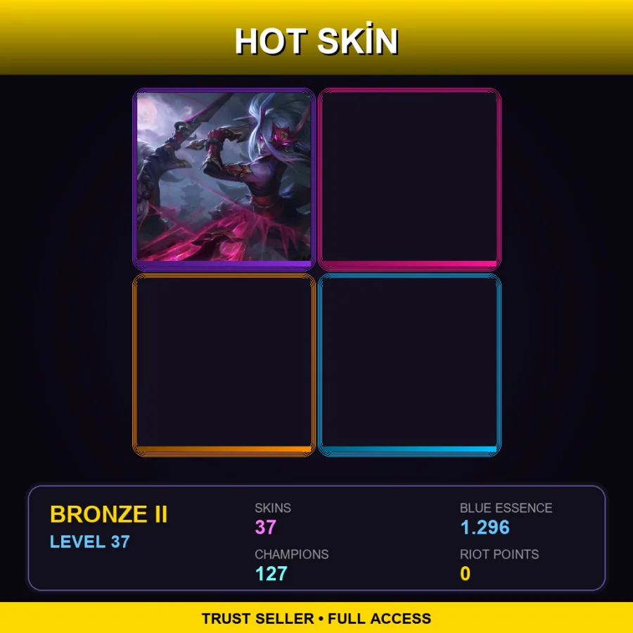 TR | Lv37 | Bronze II | 37 Skin | 127 Champ