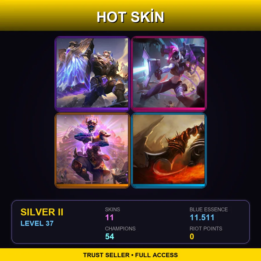 EUNE | Lv37 | Silver II | 11 Skin | 54 Champ