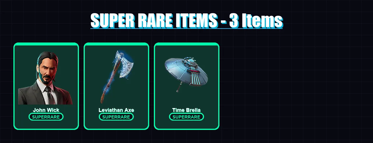 [PS4/PS5/PC] | John Wick | Ronin | Spire Assassin | Menace | Eternal Knight | 119 skin | 141 pickaxe | 95 emote | 110 glider | Lv1561