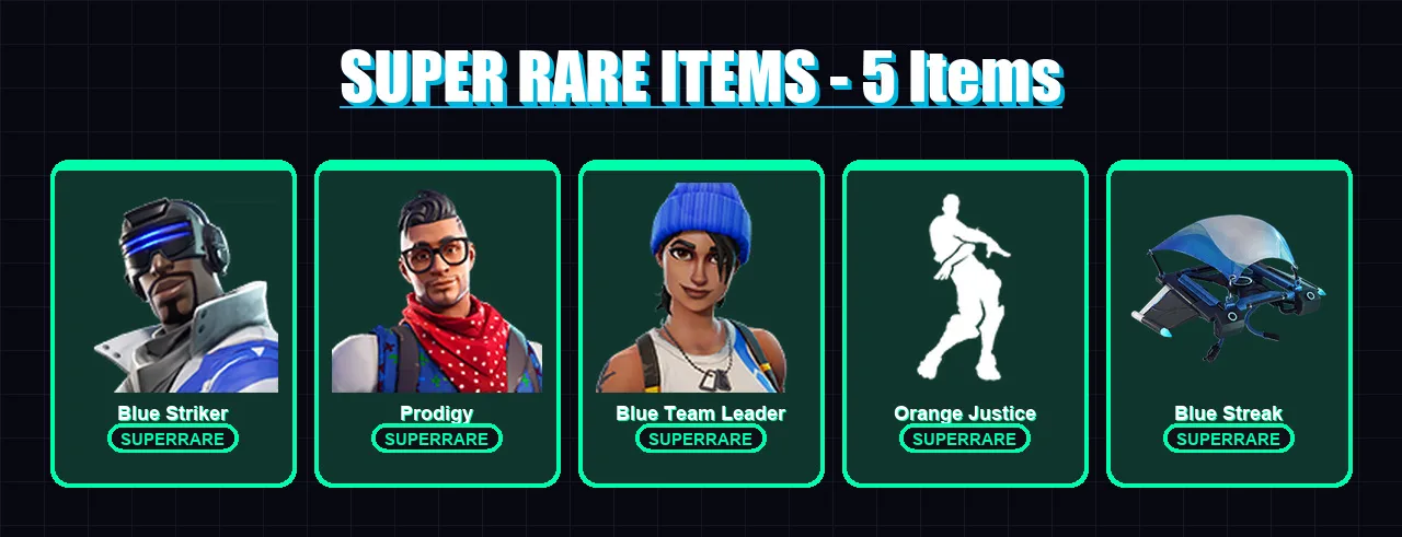[PS4/PS5/XBOX/PC] | Blue Striker | Prodigy | Blue Team Leader | Hybrid | Zenith | 25 skin | 28 pickaxe | 42 emote | 42 glider | Lv737