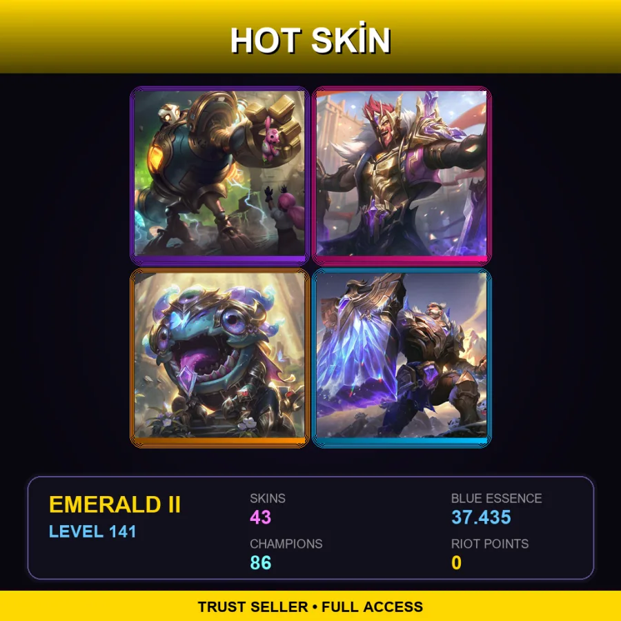 LAN | Lv141 | Emerald II | 43 Skin | 86 Champ