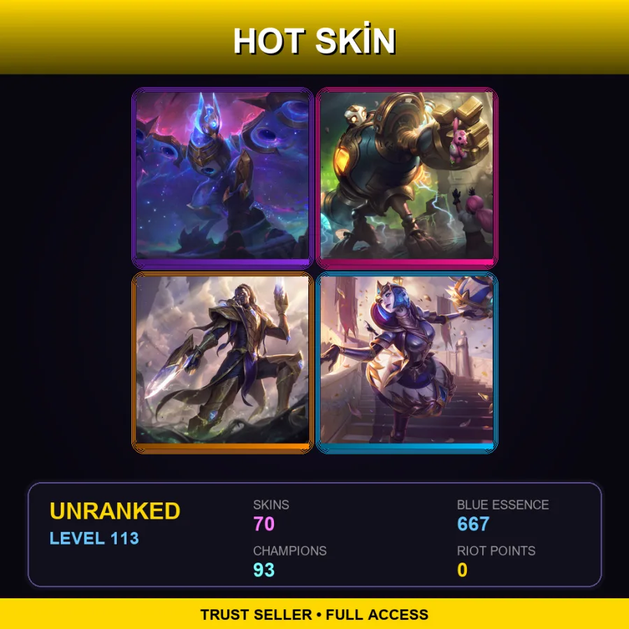 VN | Lv113 | Unranked | 70 Skin | 93 Champ — Phantom Karthus