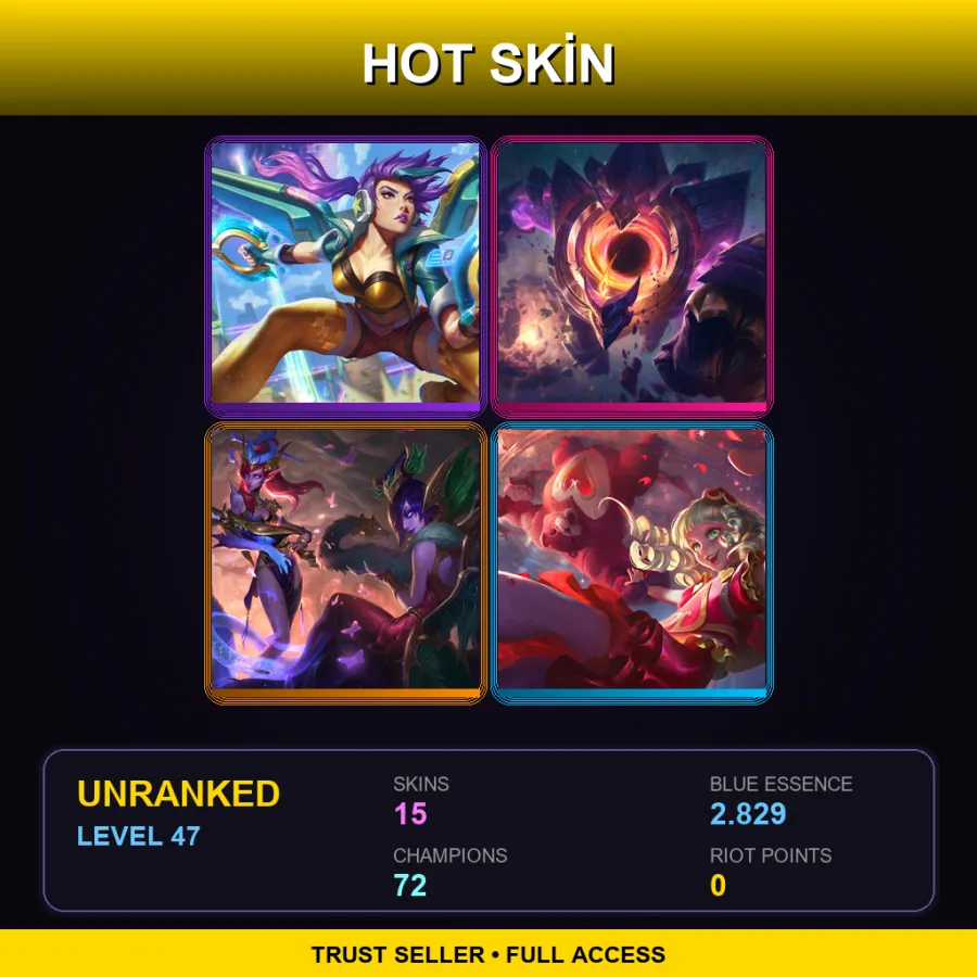 VN | Lv47 | Unranked | 15 Skin | 72 Champ