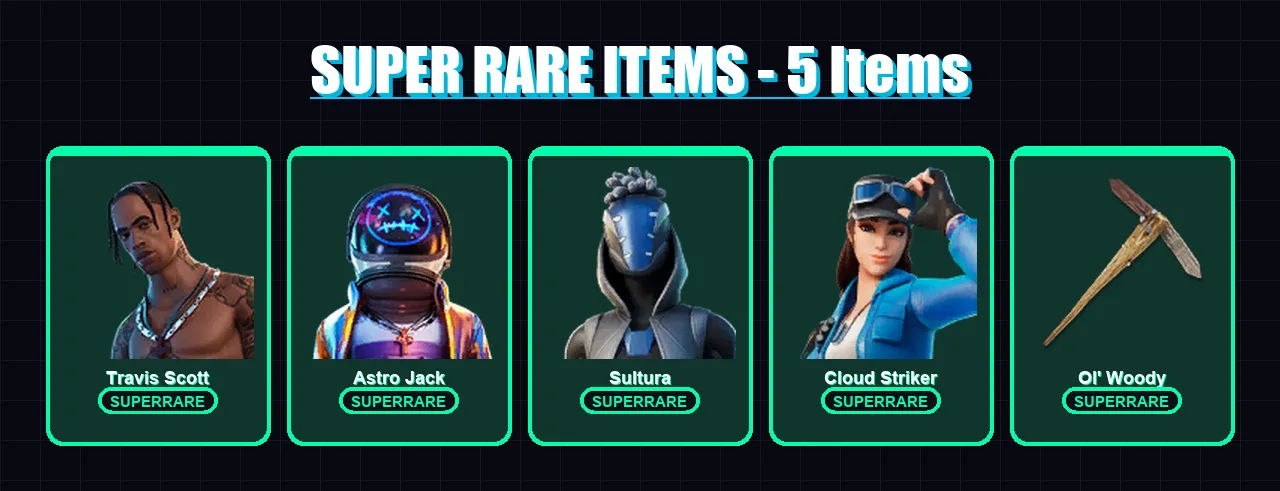 [PS4/PS5/XBOX/PC] | Travis Scott | Astro Jack | Sultura | Cloud Striker | Fade | 164 skin | 165 pickaxe | 118 emote | 105 glider | Lv1477 — Fortnite account