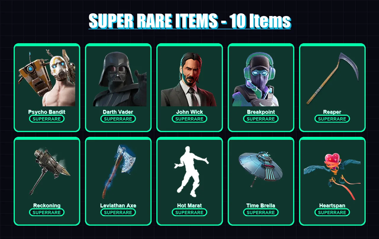 [PC/XBOX] | Psycho Bandit | Darth Vader | John Wick | Breakpoint | Snap | 404 skin | 430 pickaxe | 275 emote | 284 glider | Lv4355