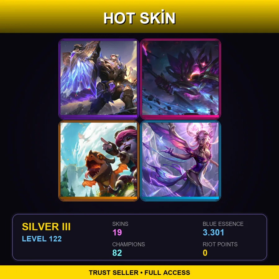 LAS | Lv122 | Silver III | 19 Skin | 82 Champ